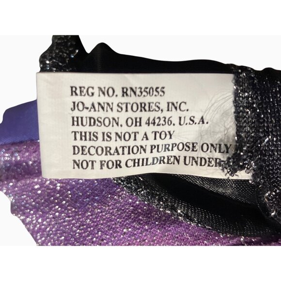 Halloween Teddy Bear Plush With Purple Witch Outfit and Hat - Picture 7 of 10